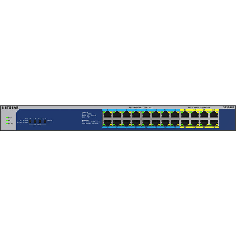 Netgear GS524UP 24-Port PoE++ Compliant Gigabit Unmanaged Network Switch