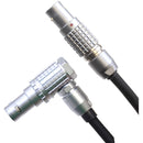 Hawk-Woods 6-Pin LEMO Male to 6-Pin LEMO Female Right-Angle Power Cable for Ronin 2 (11.8")