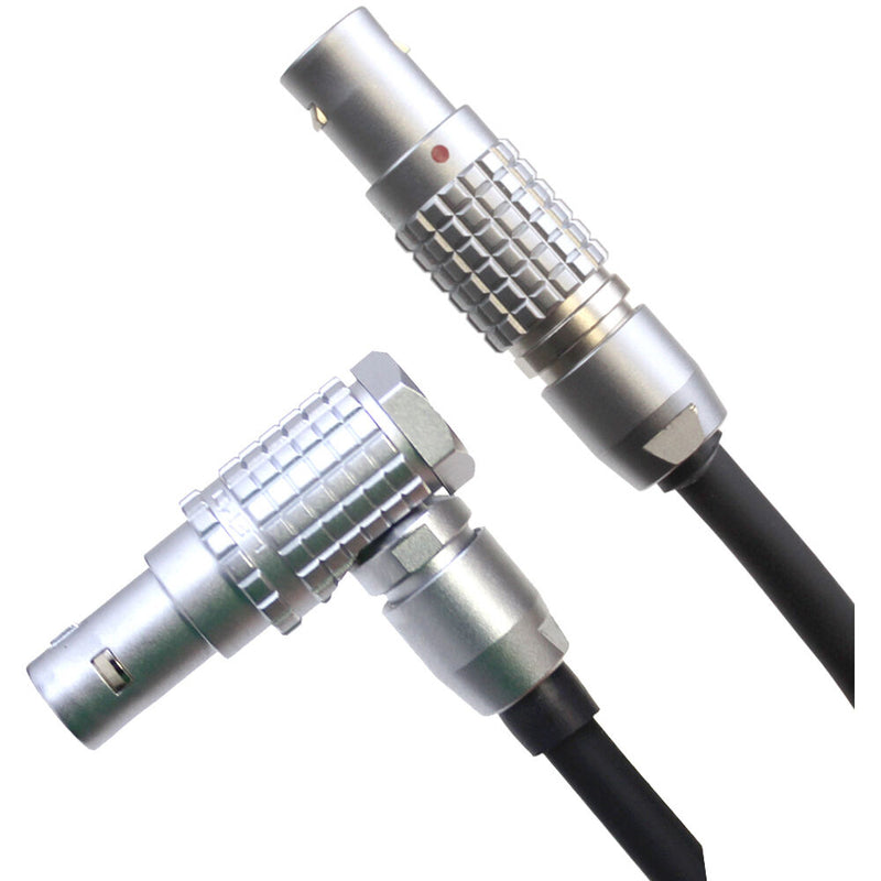 Hawk-Woods 6-Pin LEMO Male to 6-Pin LEMO Female Right-Angle Power Cable for Ronin 2 (11.8")