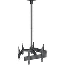 Mount-It! Three-Screen Single-Pole Ceiling Mount (Three-Sided, Heavy-Duty)