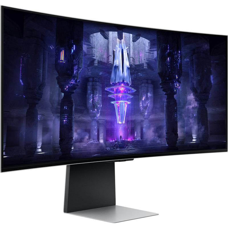 Samsung Odyssey OLED G8 34" 1440p HDR 175 Hz Curved Ultrawide Gaming Monitor (Silver)