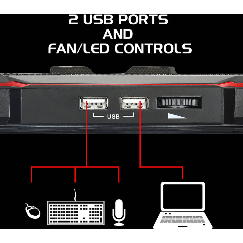 Enhance Cryogen 5 Laptop Cooling Stand (Red LED)