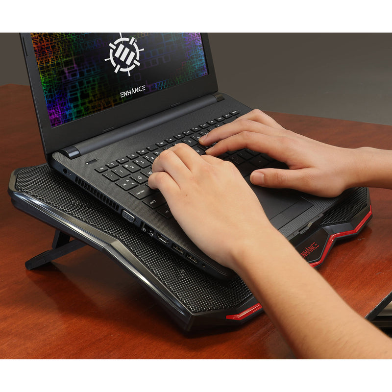Enhance Cryogen 5 Laptop Cooling Stand (Red LED)