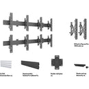 Mount-It! 2 x 2 Video Wall Mount with Push-In Pop-Out Brackets