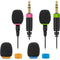 RODE COLORS 2 Set of Color-Coded Windshields, Rings & Tags for Wireless GO & Lavaliers (Set of 4)