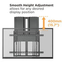 Mount-It! Height-Adjustable Wall Mount for 70" and Larger Interactive Touchscreen Displays