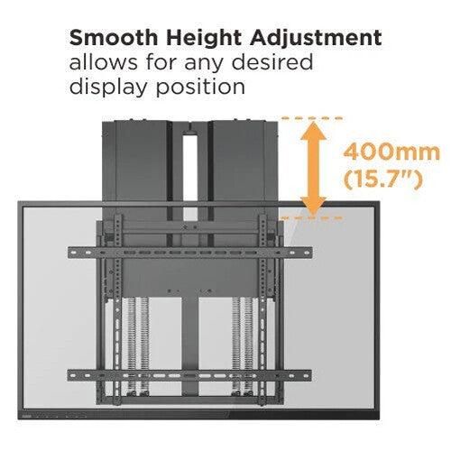 Mount-It! Height-Adjustable Wall Mount for 70" and Larger Interactive Touchscreen Displays