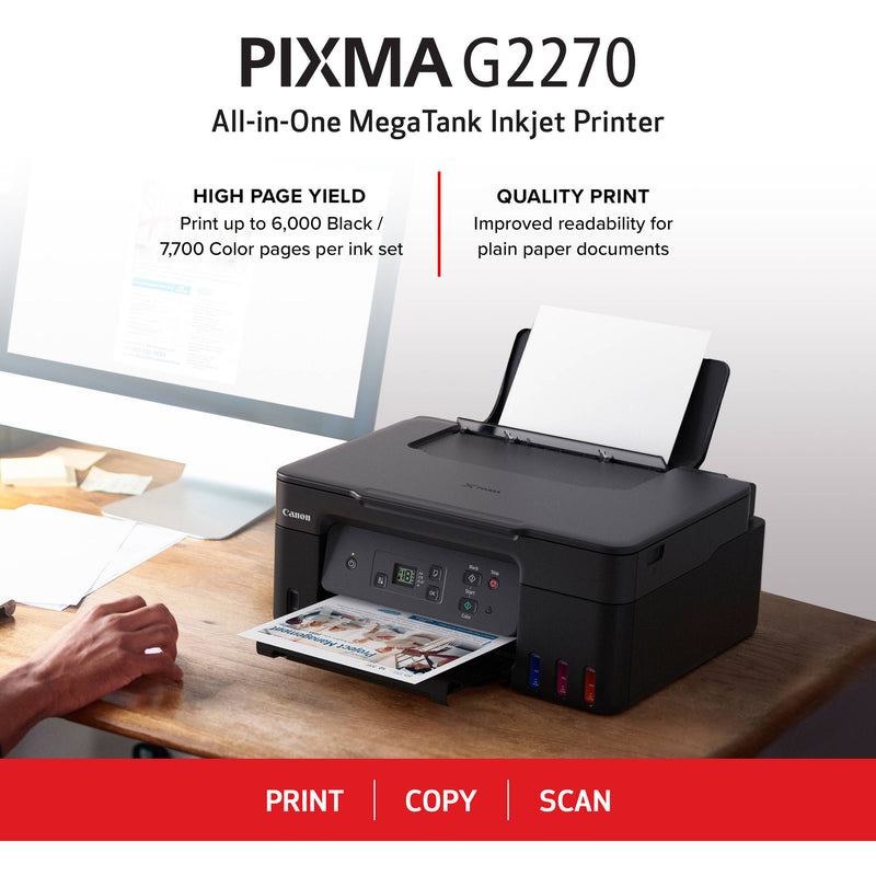 Canon PIXMA G2270 MegaTank All-in-One Inkjet Color Printer