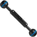 Kondor Blue Cine Magic Arm Extension Bar with Double Ball Head (6", Raven Black)