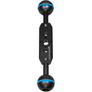 Kondor Blue Cine Magic Arm Extension Bar with Double Ball Head (6", Raven Black)