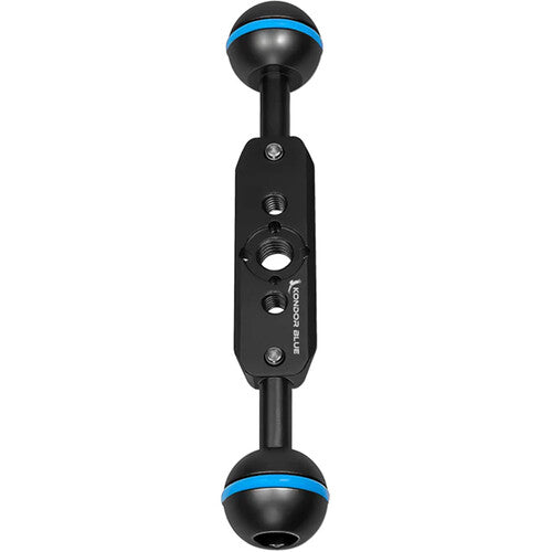 Kondor Blue Cine Magic Arm Extension Bar with Double Ball Head (6", Raven Black)
