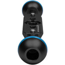 Kondor Blue Cine Magic Arm Extension Bar with Double Ball Head (6", Raven Black)