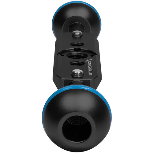 Kondor Blue Cine Magic Arm Extension Bar with Double Ball Head (6", Raven Black)