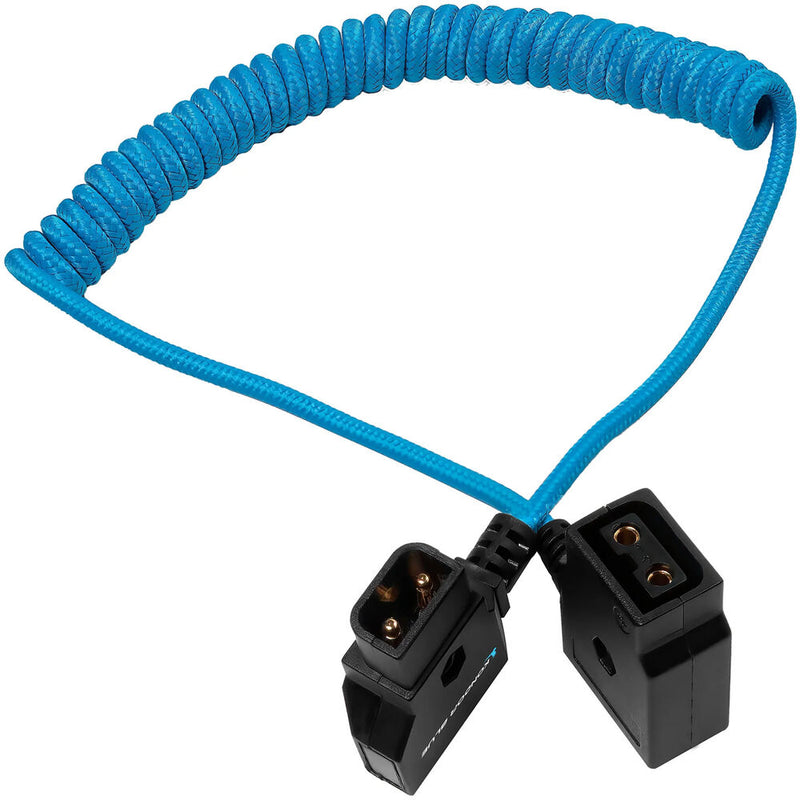 Kondor Blue Coiled D-Tap Extension Male to Female Cable (16 to 36")