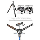 Leofoto LN-364C Carbon Fiber Tripod with YB-75LK Leveling Base Kit