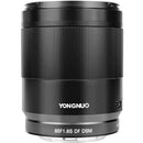 Yongnuo YN85mm f/1.8S DF DSM Lens for Sony E-Mount (Aluminum Construction & Waterproof Bayonet Ring)