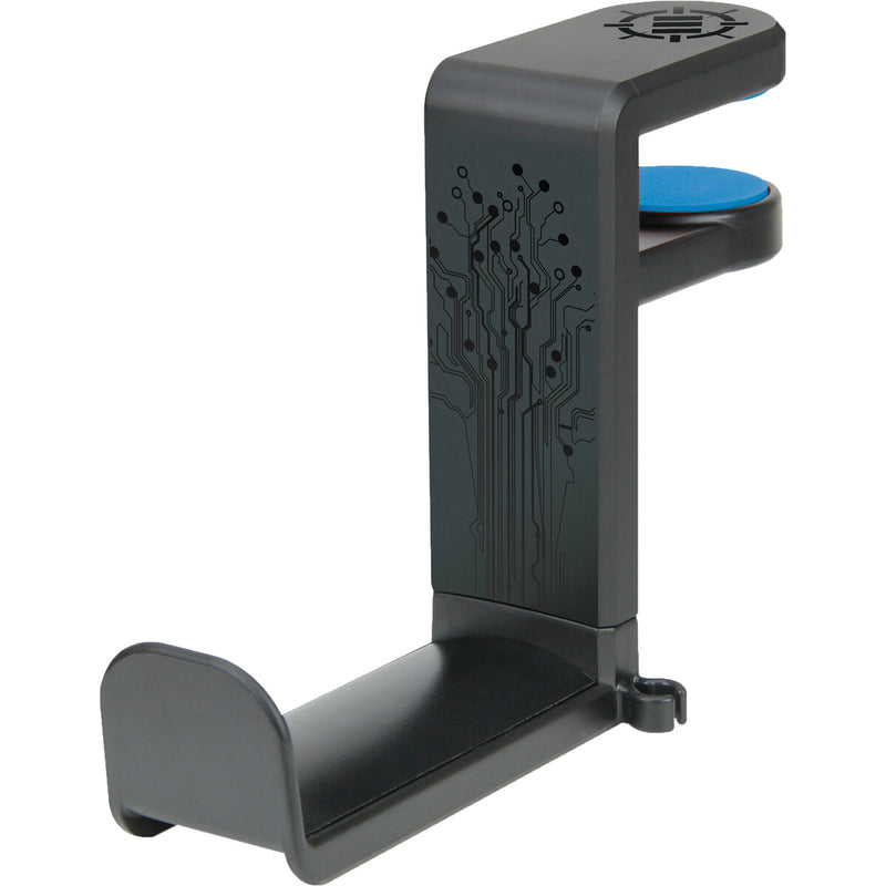 Enhance Desk Gaming Headset Holder with Clamp on Under Desk Design (Black)