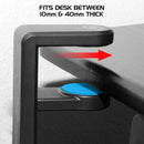 Enhance Desk Gaming Headset Holder with Clamp on Under Desk Design (Black)