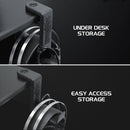 Enhance Desk Gaming Headset Holder with Clamp on Under Desk Design (Black)
