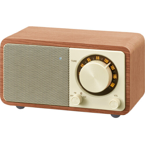 Sangean WR-7 Tabletop Wireless Bluetooth Speaker with FM Radio (Walnut)