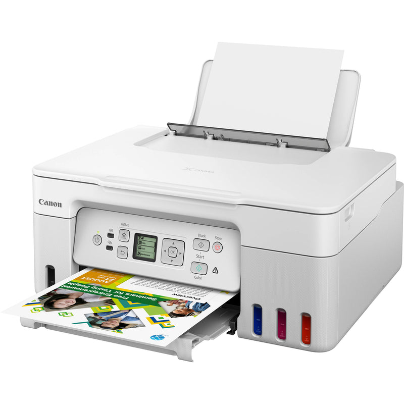 Canon PIXMA G3270 MegaTank All-in-One Wireless Inkjet Color Printer (White)