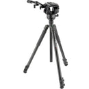 Oben 3-Section Aluminum Tripod with FBVH-500 Video Head Kit