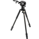 Robus RC-5558 Vantage Series 3 Carbon Fiber Tripod with Leveler & Video Head Kit