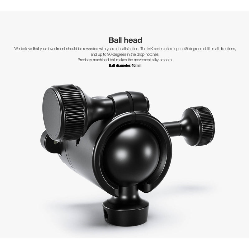 Leofoto MK-40 40mm Ball Head and Rifle Clamp