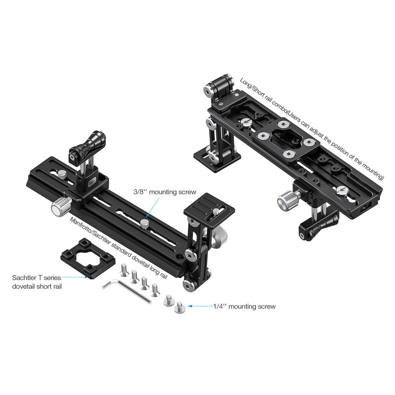 Leofoto VR-220 KIT Dual Pivot Long Lens Support for Manfrotto/Sachtler Tripod Heads (8.7")