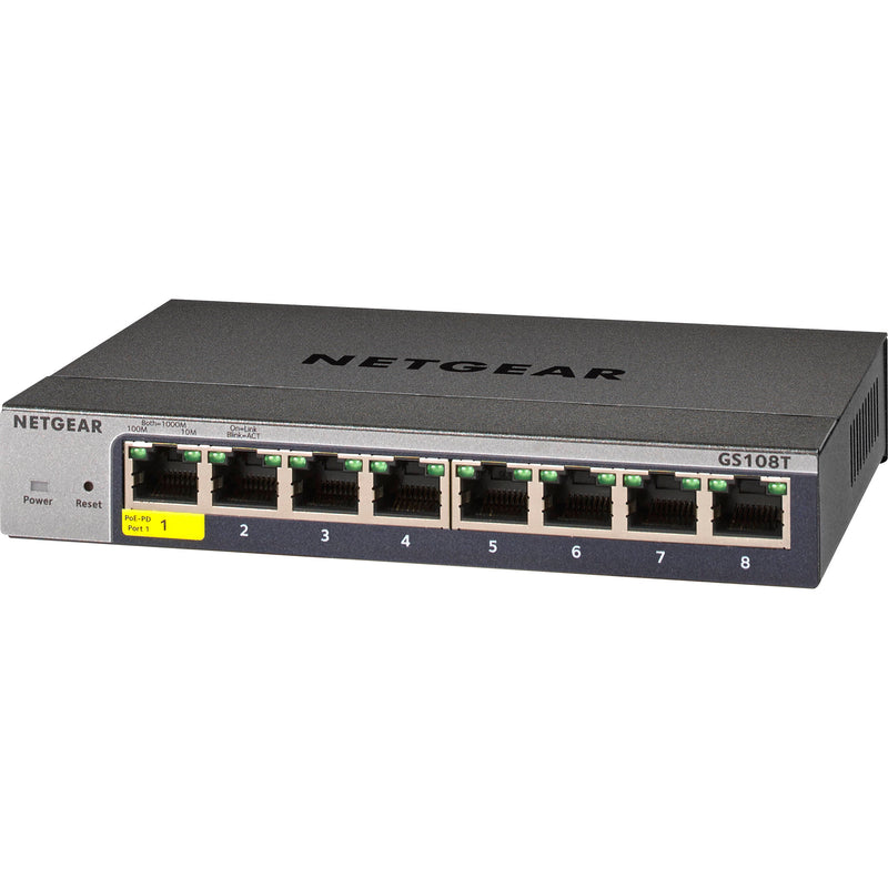 Netgear GS108Tv3 8-Port Gigabit Managed Network Switch