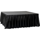 MyStage Portable Stage Kit with White Satin Skirt (4 x 4')