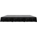 MyStage Skirt for Portable Stage (Black Satin, 16' x 2.5')