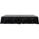 MyStage Skirt for Portable Stage (Black Satin, 16' x 2.5')