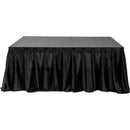MyStage Skirt for Portable Stage (Black Satin, 16' x 2.5')