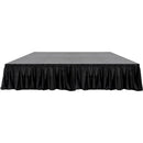 MyStage Skirt for Portable Stage (Black Satin, 16' x 2.5')