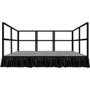 MyStage Skirt for Portable Stage (Black Satin, 16' x 2.5')