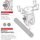 RAM MOUNTS X-Grip Phone Mount with Low-Profile Medium Tough-Claw (for 1.9 - 3.25" Smartphones)