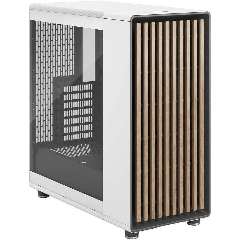 Fractal Design North Mid-Tower Case (Chalk White, Clear Window)