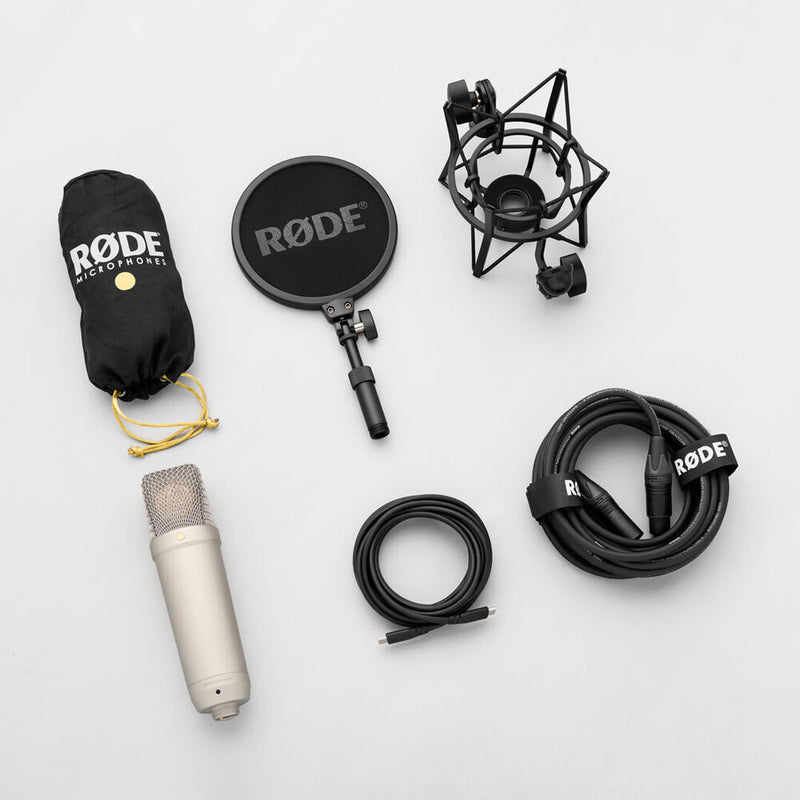 RODE NT1 5th Generation Large-Diaphragm Cardioid Condenser XLR/USB Microphone (Silver)