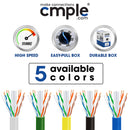 Cmple Cat6 Bulk Ethernet/LAN Cable (1000', Yellow)