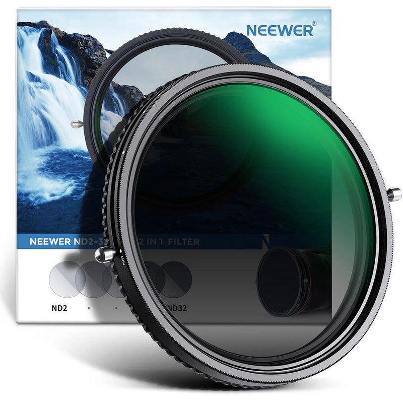 Neewer 2-in-1 Variable ND2-ND32 & CPL Filter (67mm, 1 to 5-Stop)