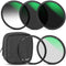Neewer 5-in-1 Magnetic Lens Filter Kit (1/4 Black Diffusion + GND8 + ND8 + ND64 + Ring, 77mm)