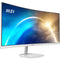 MSI PRO MP341CQW 34" 1440p 100 Hz Ultrawide Business Monitor (White)