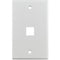 Simply45 S45-3201W 1-Port Single-Gang Keystone Wall Plate (White)
