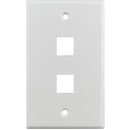 Simply45 S45-3202W 2-Port Single-Gang Keystone Wall Plate (White)