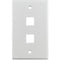 Simply45 S45-3202W 2-Port Single-Gang Keystone Wall Plate (White)