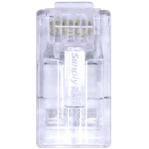 Simply45 Cat 5e Unshielded RJ45 Pass-Through Modular Plug (50-Piece Clamshell Package)