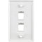 Simply45 S45-3202W 2-Port Single-Gang Keystone Wall Plate (White)