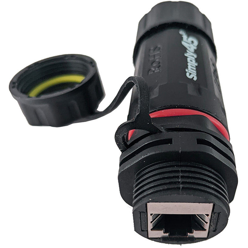 Simply45 S45-WP3201 10G Rated Waterproof RJ45 Panel Mount Coupler for STP/UTP Cables