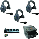 Eartec EVADE EVX3S Light-Industrial Full-Duplex Wireless Intercom System with 3 Single-Ear Headsets (2.4 GHz)